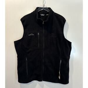NWT Eddie Bauer Black Fleece Vest Mens Size 3XL